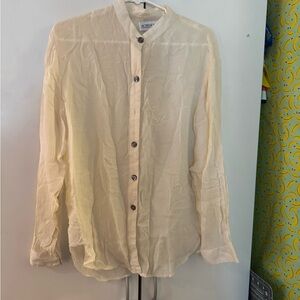 Cream Button-Up Men's Jacket